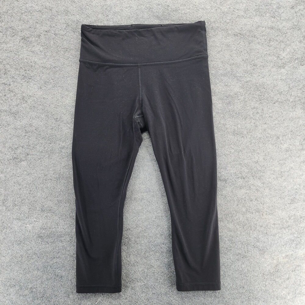 Athleta Leggings Womens Medium Black Mid Rise 28x21" Elation Capri